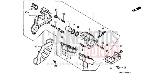 REAR BRAKE PANEL (3) CR125RJ de 1988